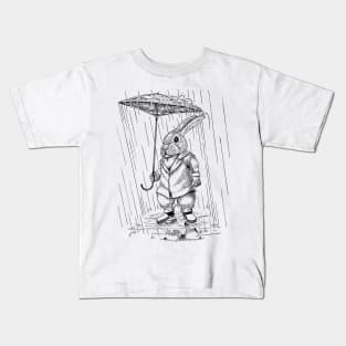 Mr. Rabbits Rainy Day Kids T-Shirt